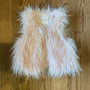 Target- Cat & Jack light pink fur vest